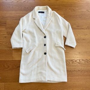 🥥 White Zara Coat